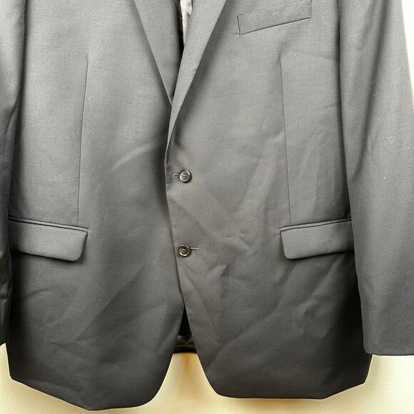 Lauren Ralph Lauren Men's Blazer Sport Coat Jacket Wool 2 Button Black 46L Long - Picture 3 of 12